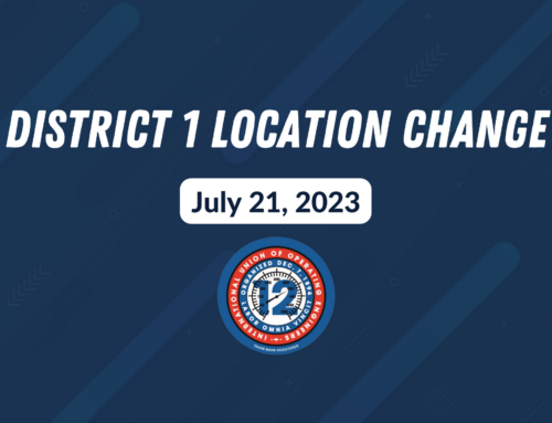 District 1 Meeting Location Change for July 21, 2023