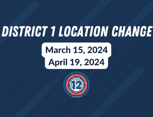 District 1 Meeting Location Change for March & April 2024