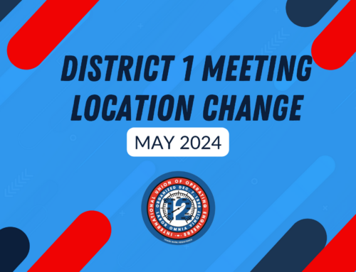 District 1 Meeting Location Change for May 17, 2024